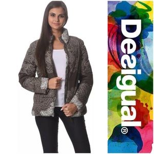DESIGUAL Printed Puffer Jacket